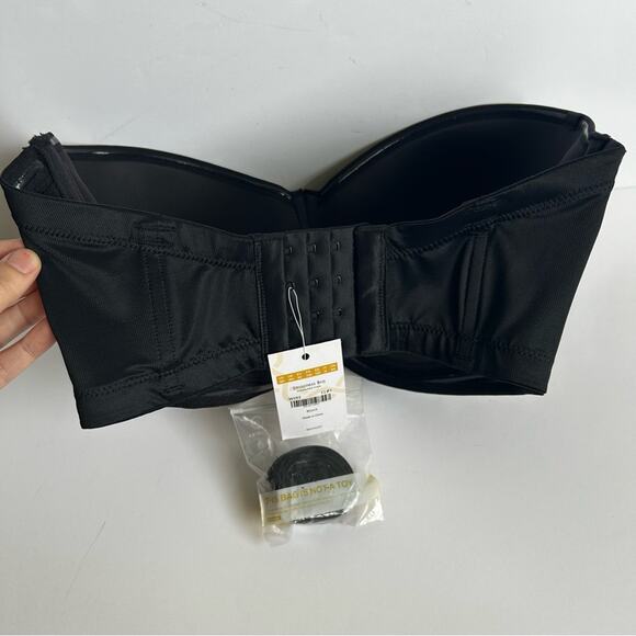 Delimira Underwire Contour Multiway Full Coverage Strapless Bra in Black NWT - Picture 2 of 5
